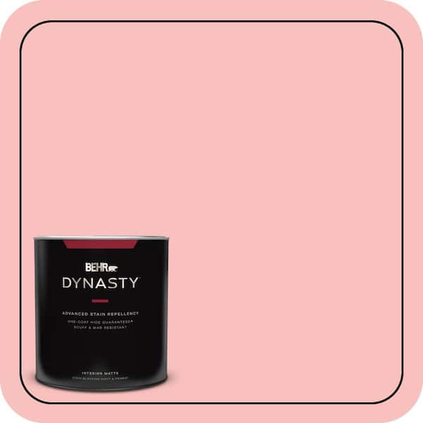 BEHR DYNASTY 1 qt. #160A-3 Pink Hydrangea Matte Interior Stain-Blocking Paint & Primer