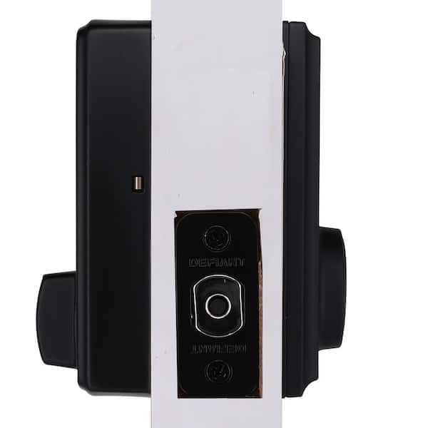 Square Matte Black Electronic Single Cylinder Touchpad Deadbolt