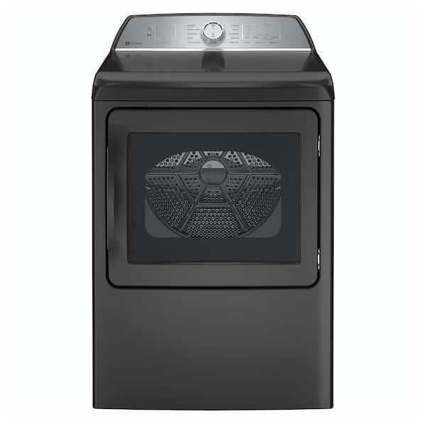GE Profile 7.4 cu. ft. Smart Gas Dryer in Diamond Gray with Sanitize Cycle and Sensor Dry, ENERGY STAR