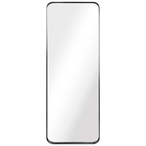 48 in. x 18 in. Ultra Rectangle Brushed Black Stainless Steel Framed Wall Mirror