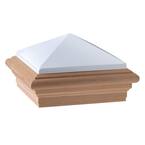6 in. x 6 in. WRC White High Point Pyramid Post Cap