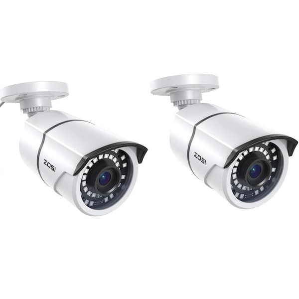 4 In 1 1080p Plug-in Outdoor/Indoor Bullet Security Camera Compatible for 1080p/720p TVI/CVI/AHD/CVBS DVR (2-Pack)