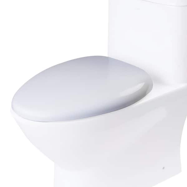 EAGO R-346SEAT Elongated Closed Front Toilet Seat in White