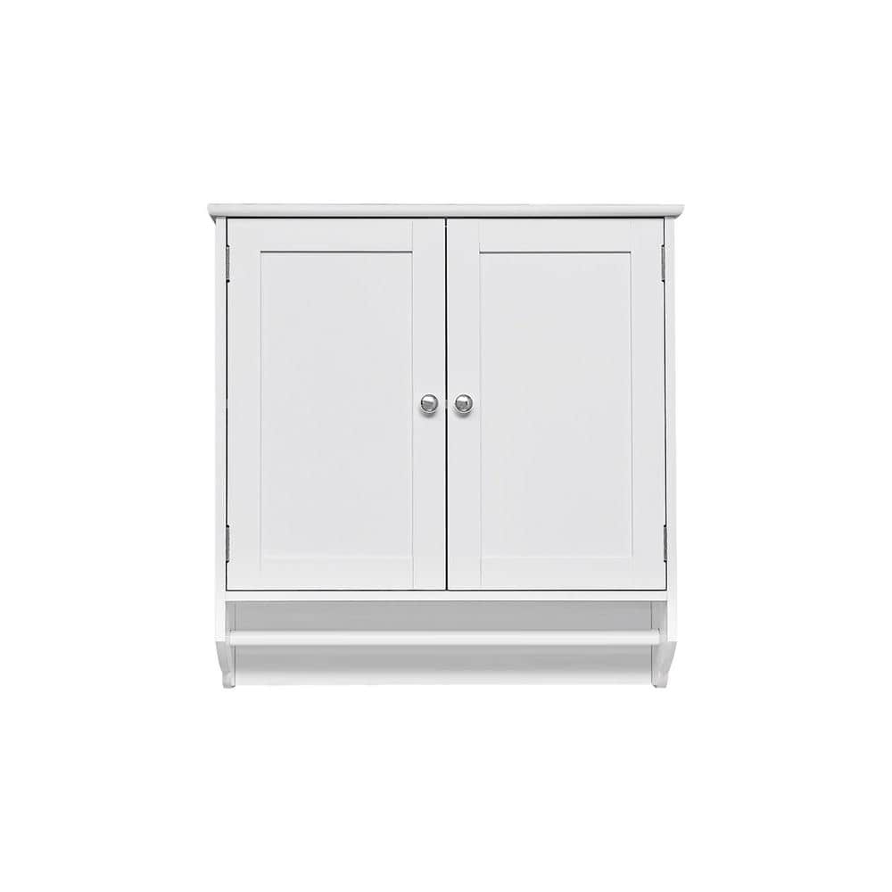 23.62 in. W x 8.27 in. D x 24.21 in. H Bathroom Storage Wall Cabinet in Whi
