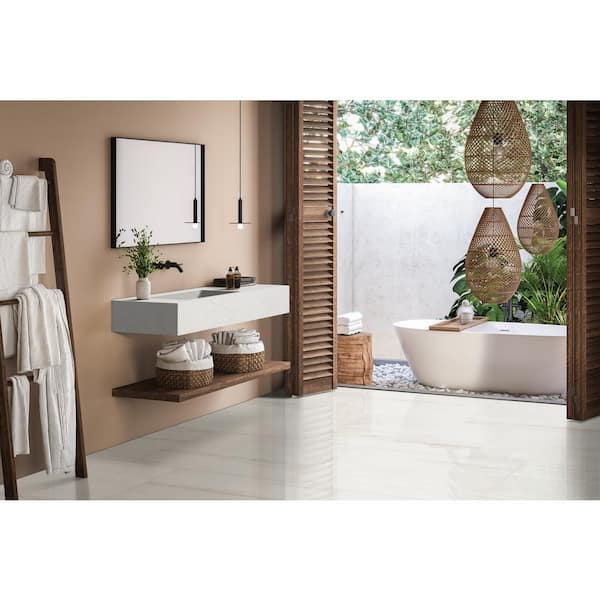 Mirage Greige 16 in. x 32 in. Polished Porcelain Stone Look Floor and Wall Tile (383.4 sq. ft./Pallet)