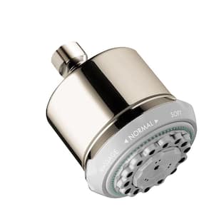 Clubmaster 3-Spray Patterns 2.5 GPM 4 in. Wall Fixed Shower Head in Polished Nickel