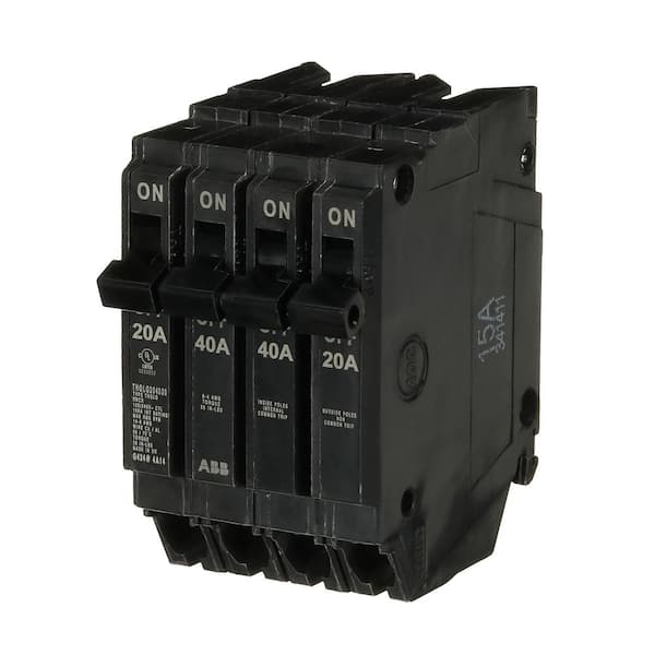 2-20 Amp Single-Pole 1-40 Amp Double-Pole Quad 120-Volt/240-Volt Circuit Breaker (THQLQ204020A)
