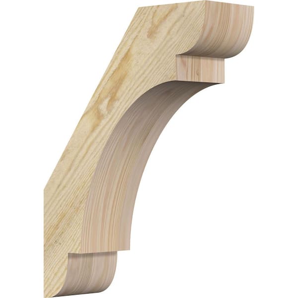 Ekena Millwork 4"W x 12"D x 16"H Olympic Rough Sawn Knee Brace, Douglas Fir