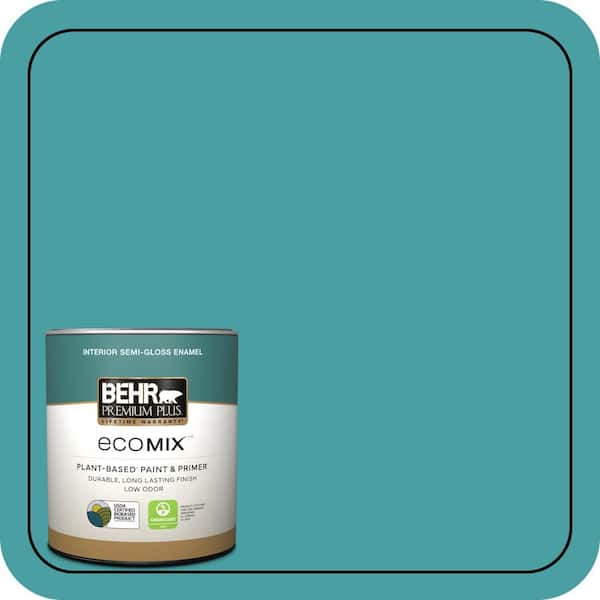1 qt. #M460-5 Aqua Fresco Semi-Gloss Enamel EcoMix Plant-Based Interior Paint & Primer