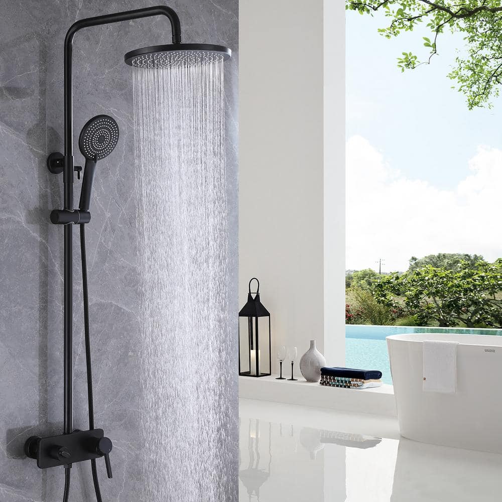 Tomfaucet 3-Spray Multi-Function Wall Bar Shower Kit with Tub Faucet ...