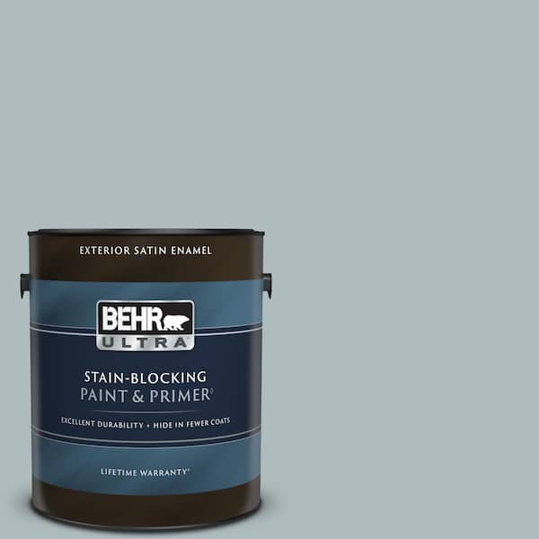 BEHR ULTRA 1 gal. Home Decorators Collection #HDC-CT-26 Watery Satin Enamel Exterior Paint & Primer
