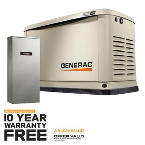 Guardian 22,000-Watt (LP)/19,500-Watt (NG) Air-Cooled Whole House Generator with Wi-Fi and 200-AmpTransfer Switch