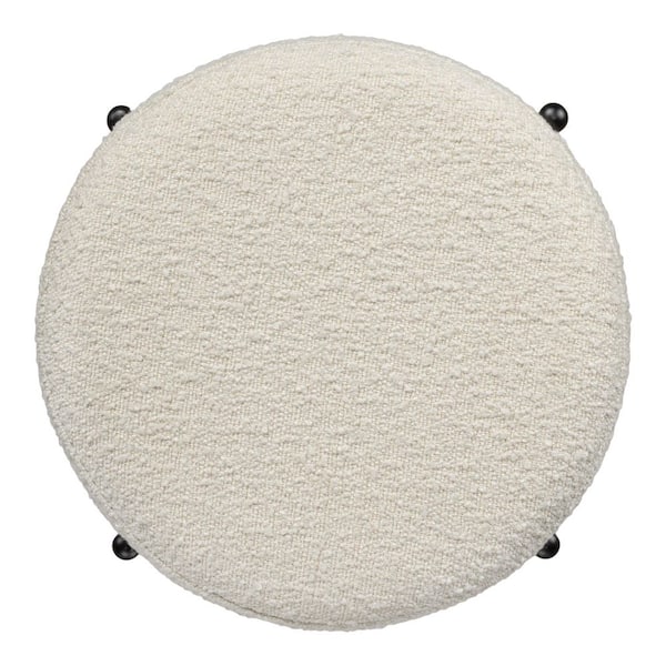 JONATHAN Y Silvia 18.5 in. Modern Minimalist Round Backless