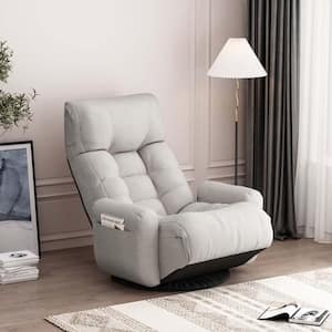 Gray Fabric Game Chair with Non-Adjustable Arms