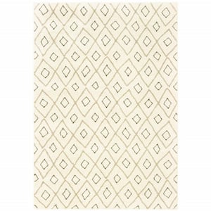 Sand Ash Grey and Ivory 2 ft. x 3 ft. Geometric Area Rug