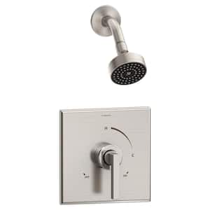 Symmons S-4401-STN-1.5-TRM Carrington shower trim with lever handle and secondary integral volume control Satin Nickel