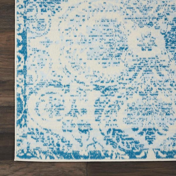 8' x 10 Nourison Jubilant Retro Bohemian Blue Area Rug 7'10 x 9'10 8' x 10 Nourison Jubilant Retro Bohemian Blue Area Rug 7'10 x 9'10