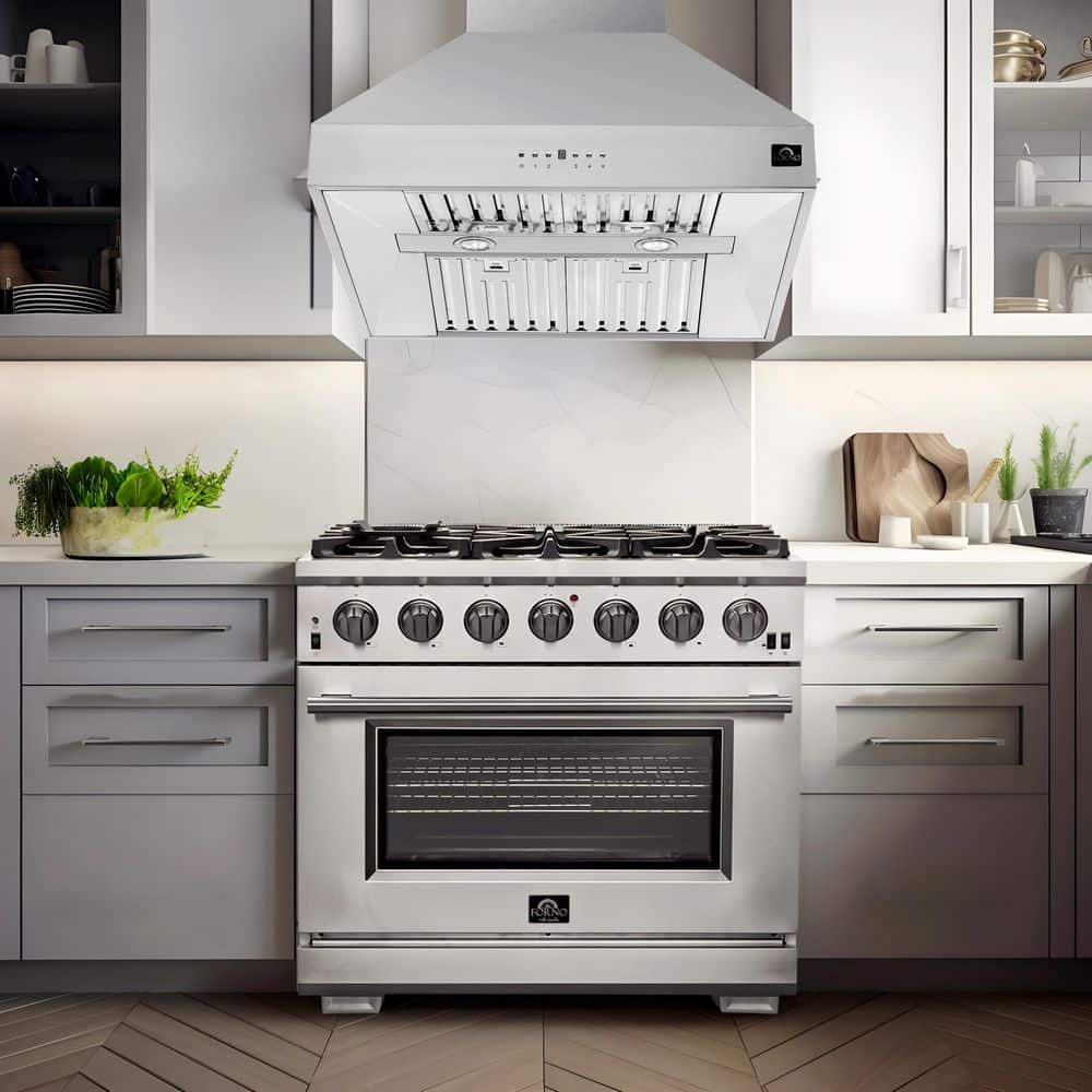 Orvieto 36-Inch Stainless Steel Wall Mount Range Hood