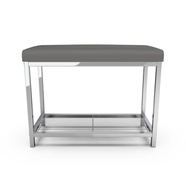 Moderna Extra Wide Vanity Seat Grey