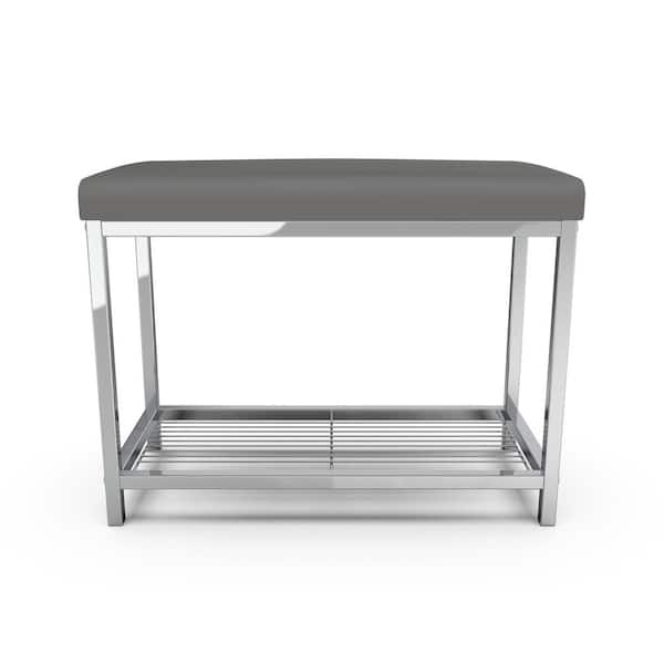 Better Living Moderna Extra Wide Vanity Seat Grey