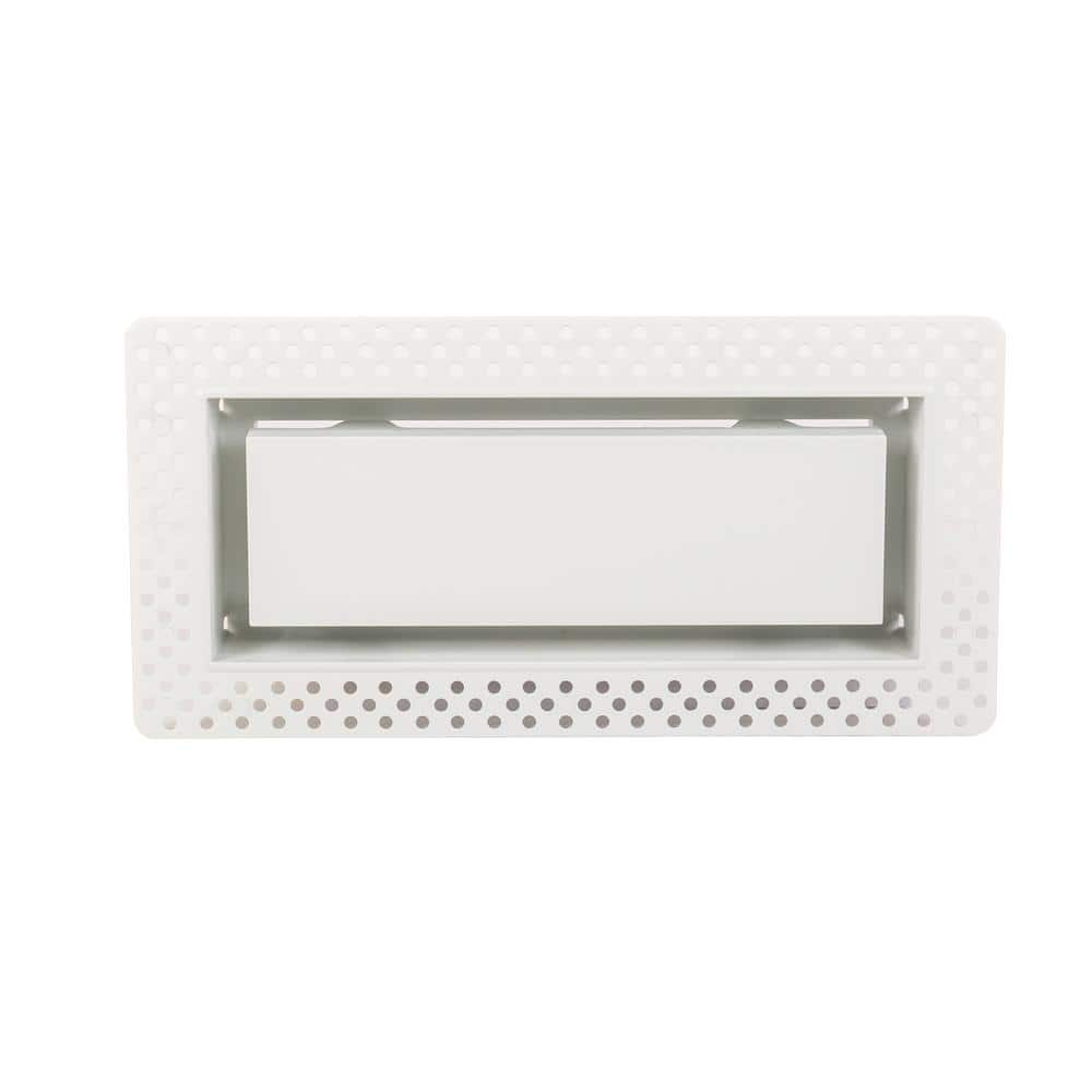 Satin White 6"x10" ABS Wall and Ceiling Vent Register