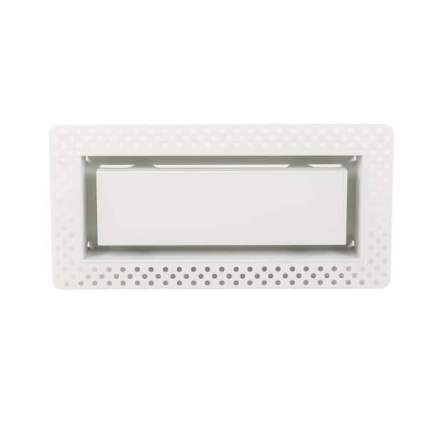 FITTES Aria Lite 10 in. x 6 in. White Flush Wall Vent