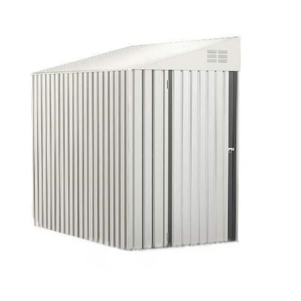 7 ft. W x 4 ft. D Resin Storage Shed, Tools Storage Shed for Garden, Bakcyard, White (28 sq. ft. )