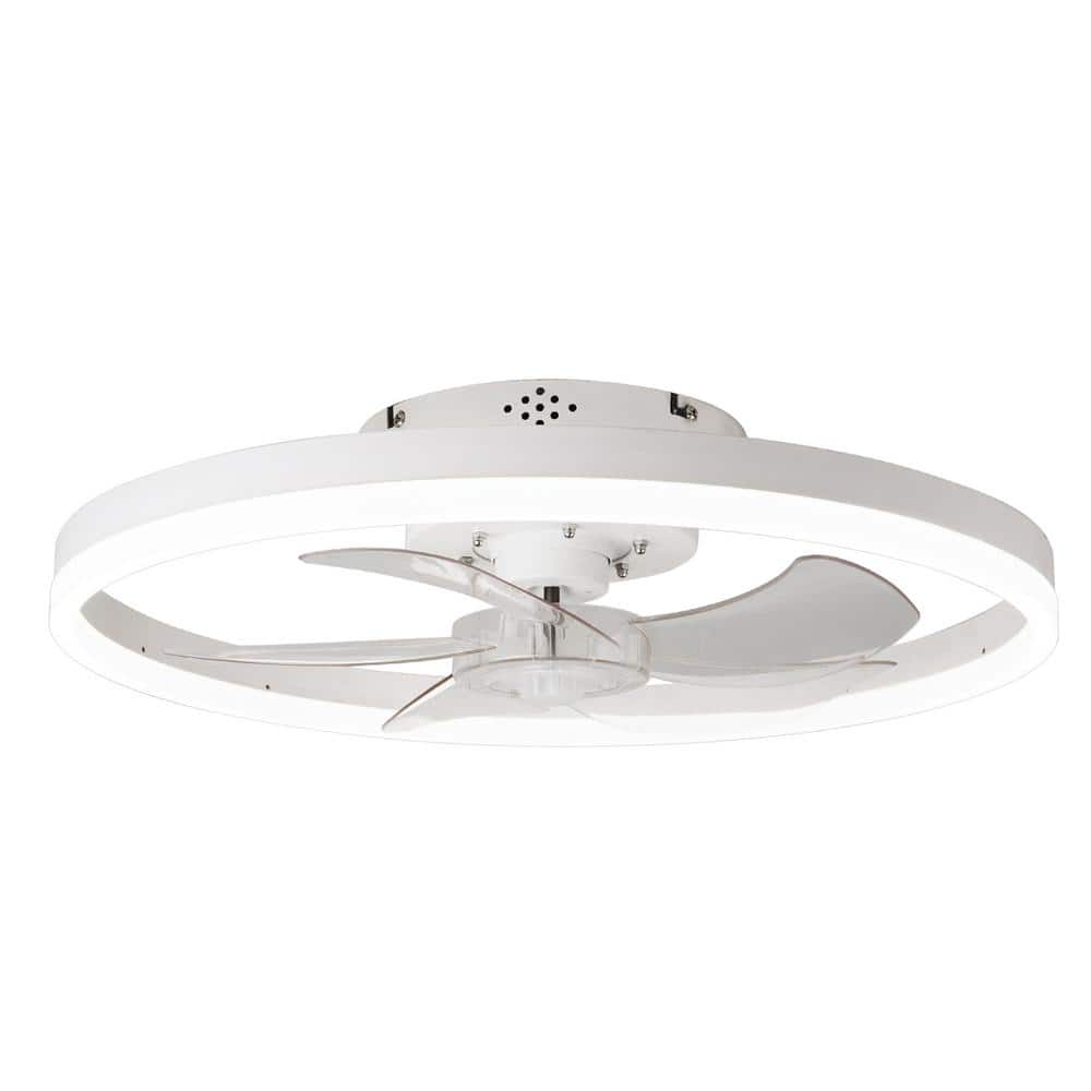 Indoor Blade Span 1.64 ft. White 19.7 in Ceiling Fan with Light, 120-Volt, 