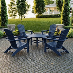 POLYWOOD Grant Park Pacific Blue 5-Piece Plastic Traditional