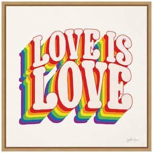 16 in. Love is Love I Valentine's Day Holiday Framed Canvas Wall Art