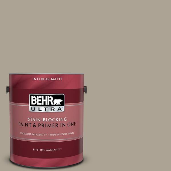 BEHR ULTRA 1 gal. Home Decorators Collection #HDC-NT-14 Smoked Tan Matte Interior Paint & Primer
