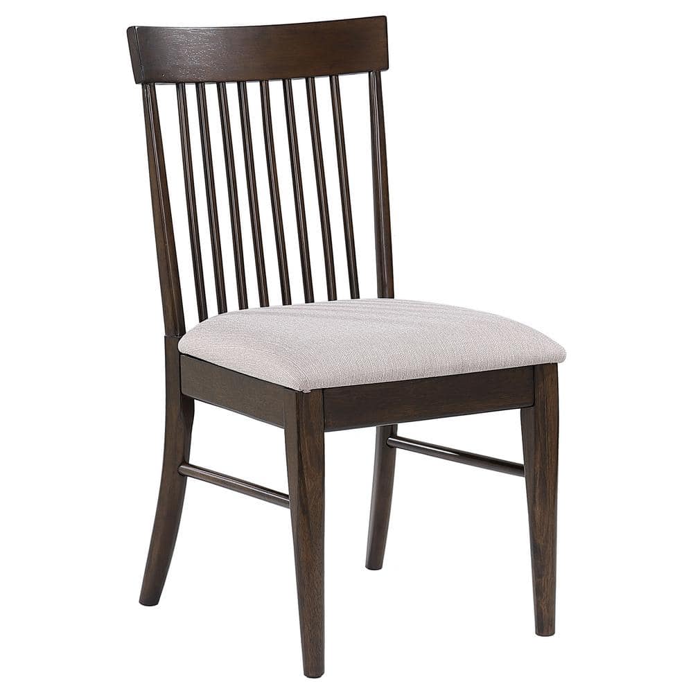 Gray Mid Century Modern Wood Slat Side Chair