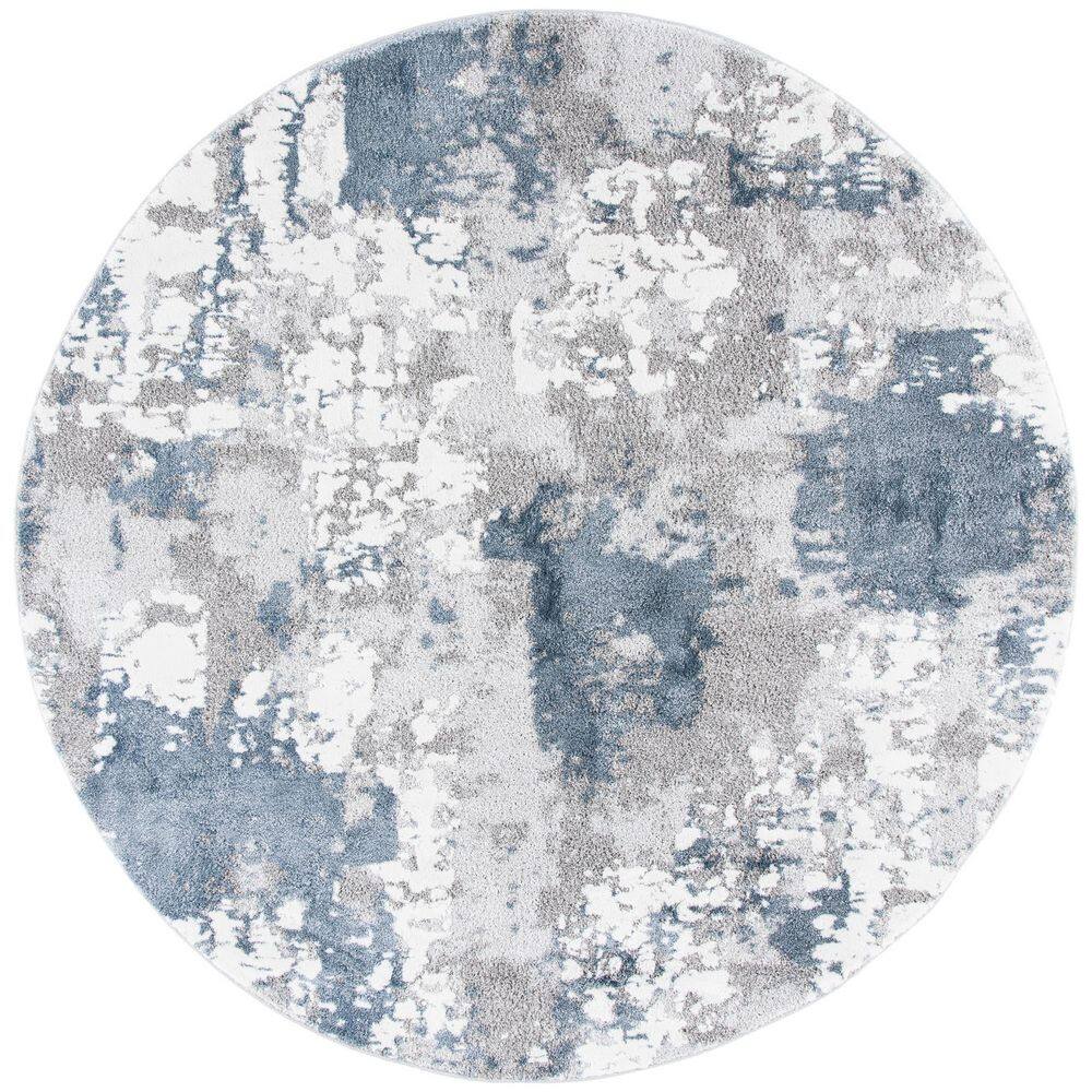 Century 8 ft. x 8 ft. Gray/Blue Watercolor Marle Round Area Rug price history on PriceWatchPro