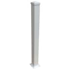 3 in. x 3 in. x 38 in. White Aluminum Post with Welded Base