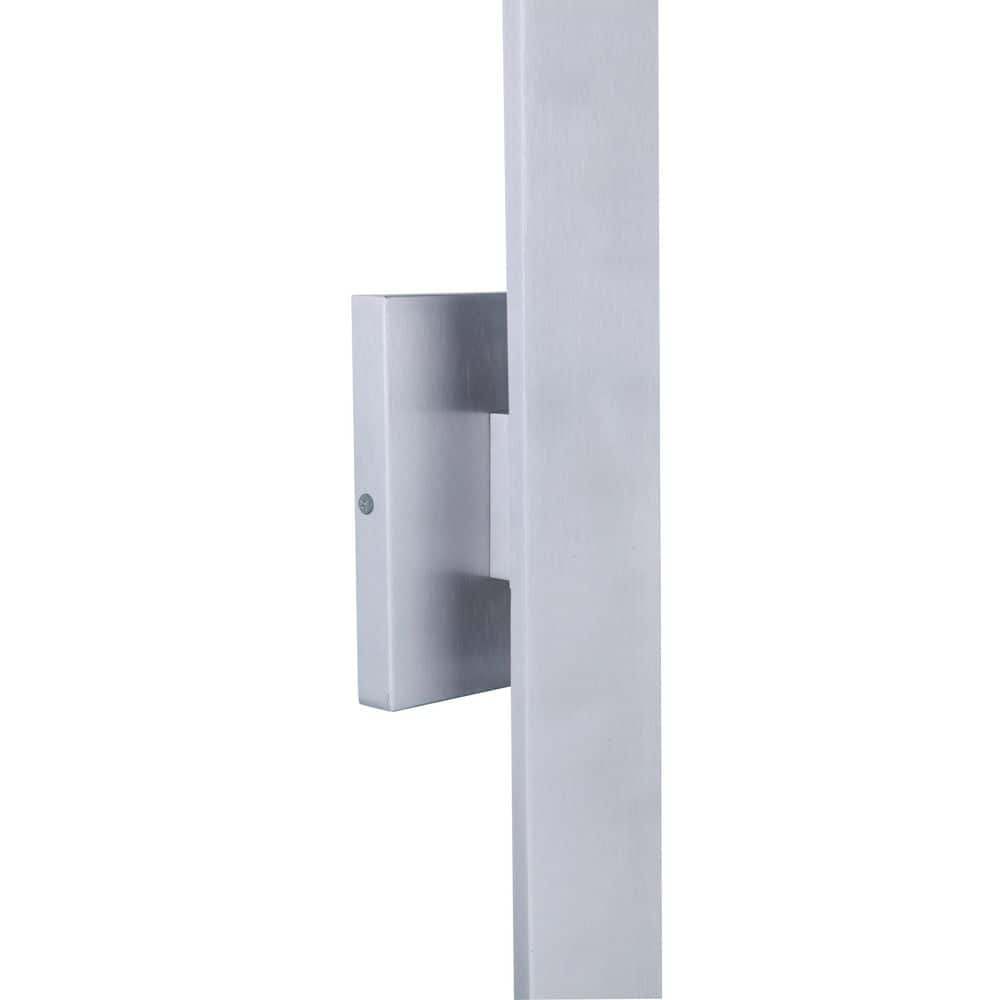 Brushed Aluminum Modern LED Wall Sconce Lantern