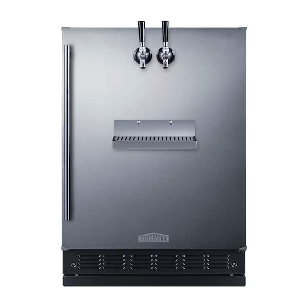 Summit Appliance Dual Tap Commercial Built-in 1/6 Keg Beer Dispenser, Front Tap Design