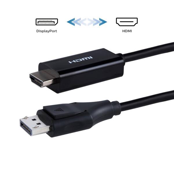 Philips 6 ft. Displayport to 4K HDMI 2.0 Cable, Male to Male Cable