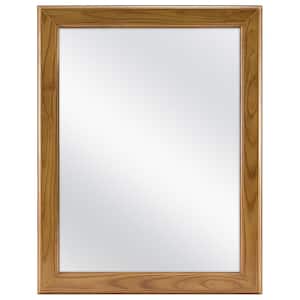 15-1/8 in. W x 19-1/4 in. H Framed Recessed or Surface-Mount Bathroom Medicine Cabinet in Oak with Mirror