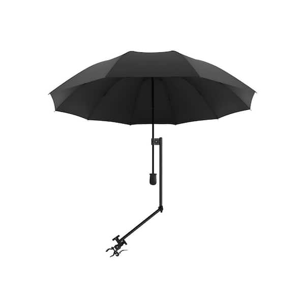 41.3 in Beach Umbrella with Adjustable Universal Clamp UPF 50 Plus Water Resistant Portable Durable Stylish Design
