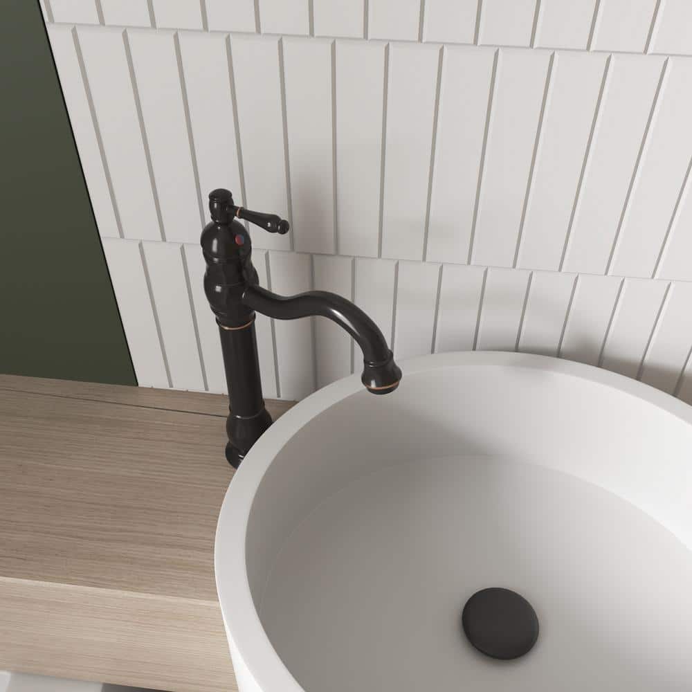 Oil Rubbed Bronze Single Handle Vessel Sink Faucet