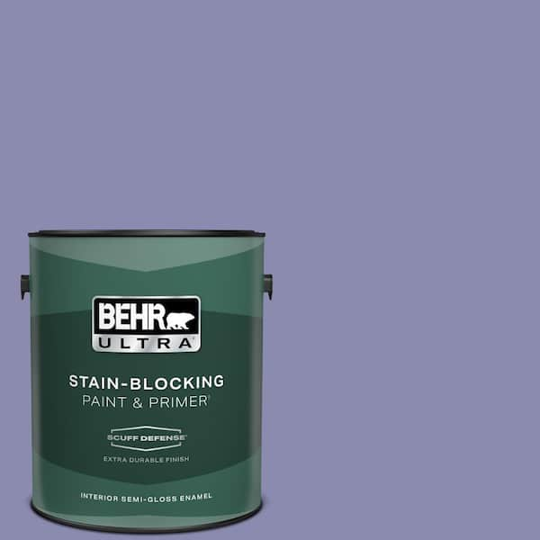 BEHR ULTRA 1 gal. #M550-5 Violet Aura Extra Durable Semi-Gloss Enamel Interior Paint & Primer