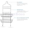 The Plumber's Choice Shower Caddy Over Shower Head Basket Shelf with Hooks  Hanging Sponge Shampoo Holder Organizer Stainless Steel in Chrome PBE2050 -  The Home Depot