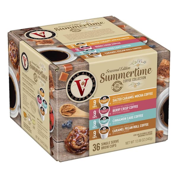 Victor Allen's Victor Allen's Coffee Summertime Coffee Variety Pack, Medium Roast, 36-Count, Single Serve Pods for Keurig K-Cup Brewers