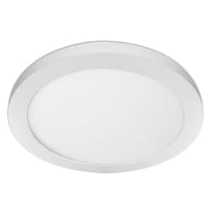 11 in. 12.5-Watt Dimmable White Integrated LED 875 Lumens Round Flat Panel Ceiling Flush Mount with Color Change 5CCT