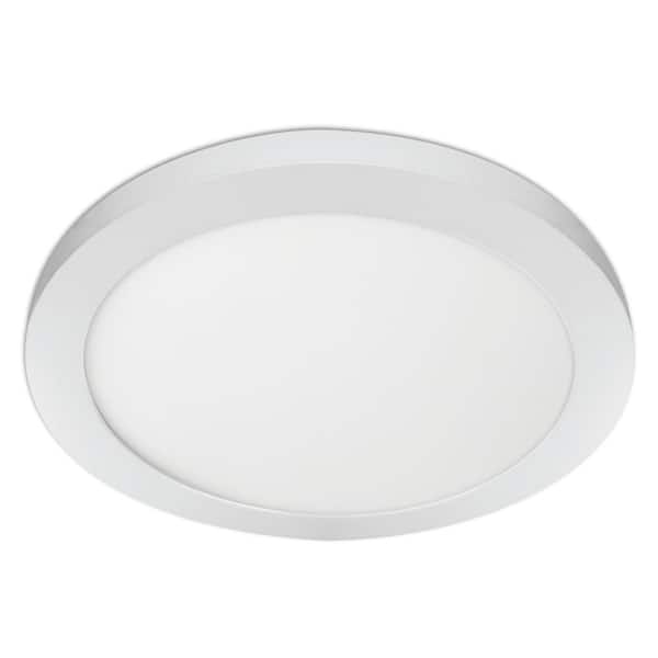 Commercial Electric 11 in. 12.5-Watt Dimmable White Integrated LED 875 Lumens Round Flat Panel Ceiling Flush Mount with Color Change 5CCT