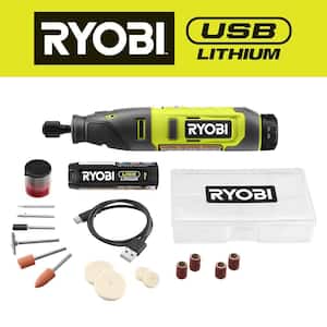 USB Lithium Rotary Tool Kit with 2.0 Ah USB Lithium Battery and Charging Cable