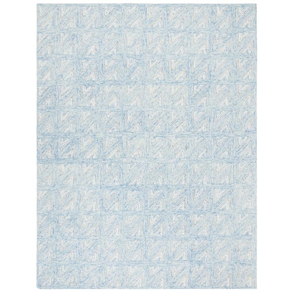 SAFAVIEH Abstract Blue/Beige 6 ft. x 9 ft. Geometric Area Rug