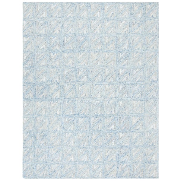 SAFAVIEH Abstract Blue/Beige 9 ft. x 12 ft. Geometric Area Rug