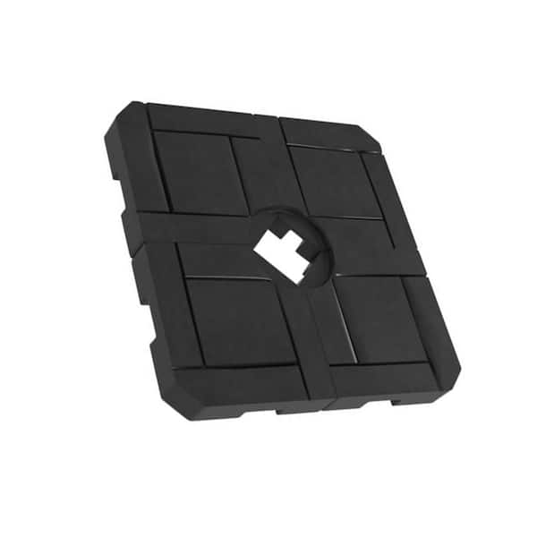 175 lbs. Polyethylene Cantilever Patio Umbrella Base with 4-Piece Fillable Weights Set in Black