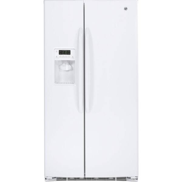 GE 25.9 cu. ft. Side by Side Refrigerator in White